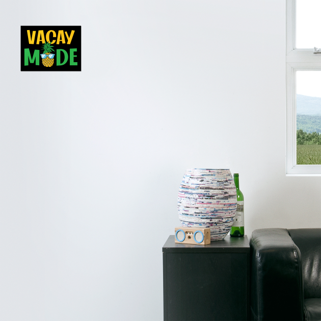 Vacay Mode T-Shirt - Summer Pineapple Vacation Graphic Tee by Urbanprint